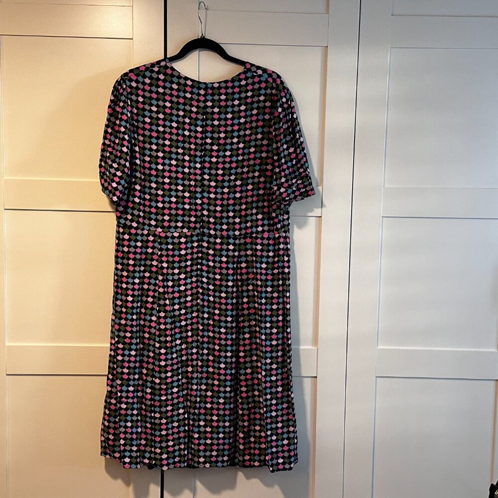 NWT Boden Jemima French Navy Shadow Scallop Empire Dress- US size 16-18 - Picture 4 of 4